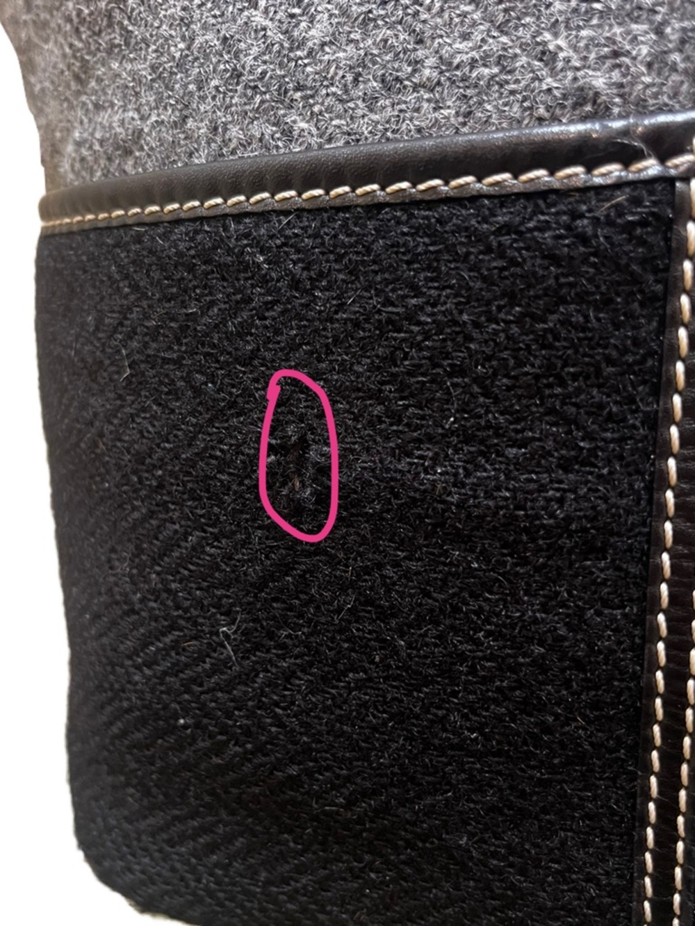 Kate Spade Vintage Wool Grey Patchwork Tote - Picture 8 of 16